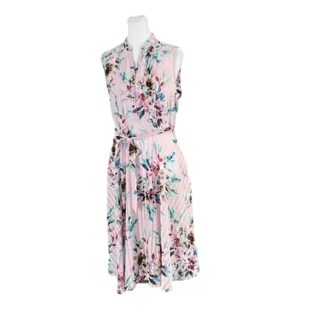 Nanette Lepore Sugar Plum Floral Pleated Dress Size 4 - Picture 6 of 12
